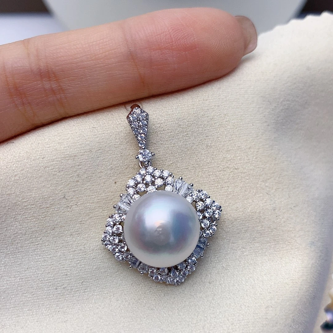 海水珍珠银S925镶嵌颈饰w52