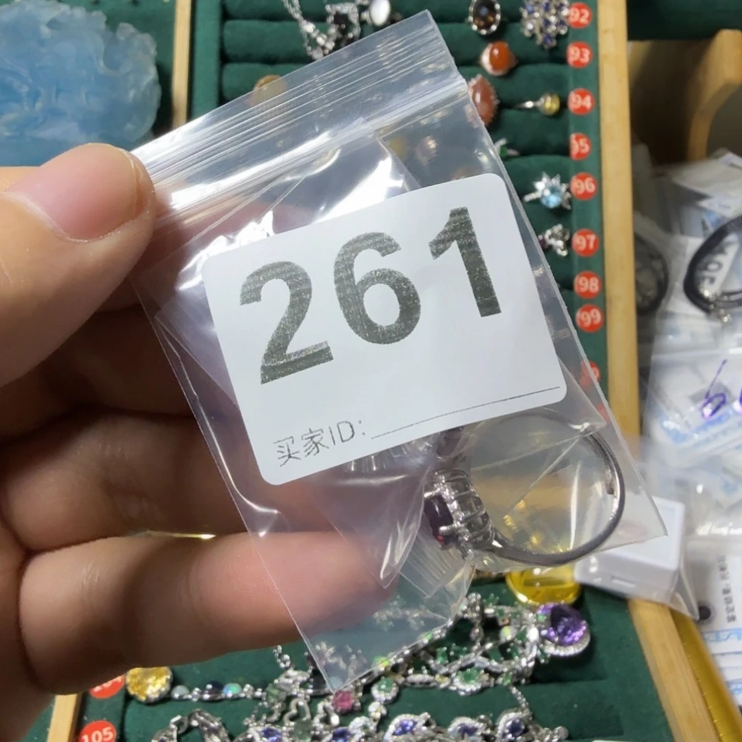 声***师碧玺戒指银S925镶嵌