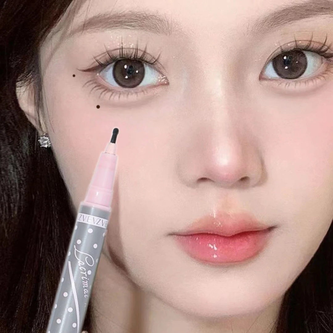 画痣神器！点痣笔化妆防水棕色美人泪痣笔雀斑妆下至眼线液笔