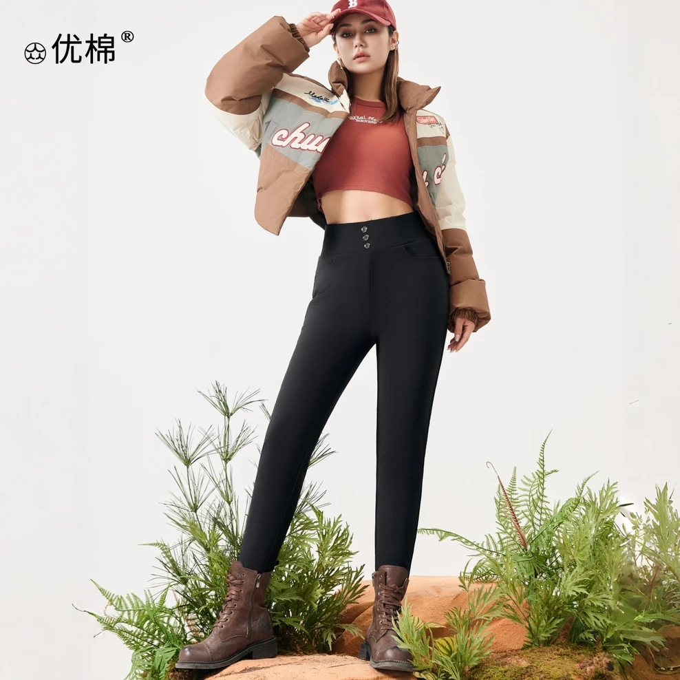 柠檬润肤小黑裤！蓄热锁温！加厚高腰弹力休闲裤2822#2855款X