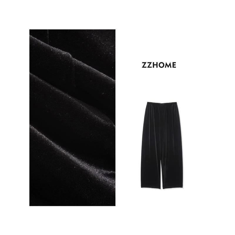 ZOZO HOME ｜优雅延伸流光丝绒简线条空气裤q171495p