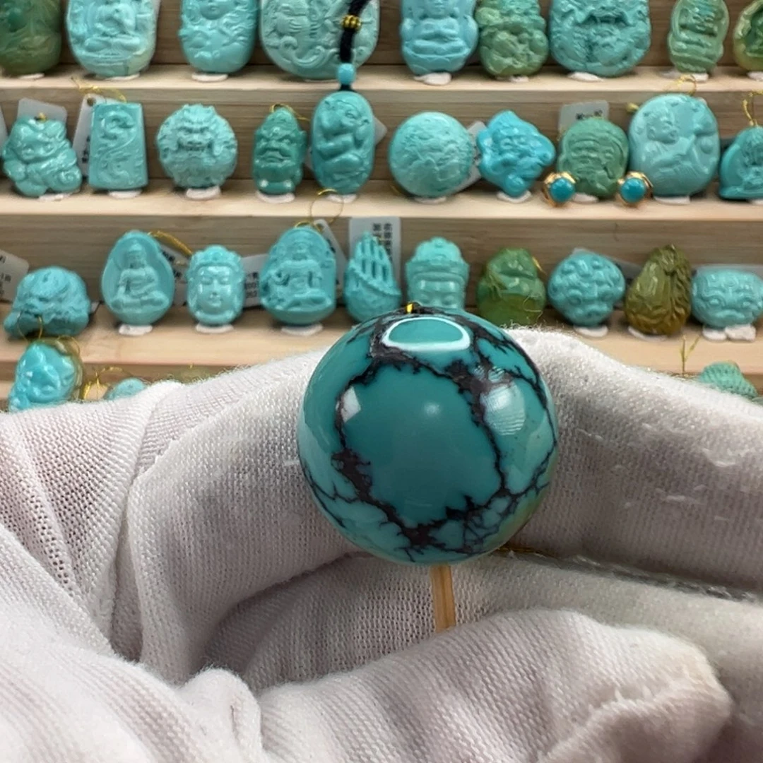 未镶嵌绿松石圆珠20.3mm