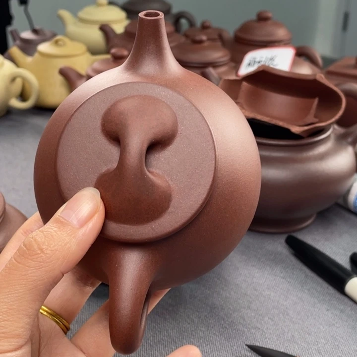 茶壶紫砂红皮龙老块200尺寸