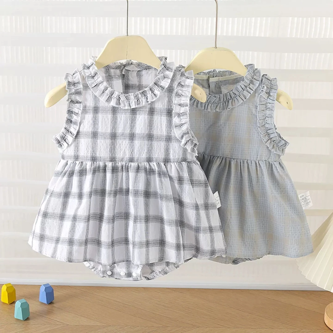 女宝宝包屁裙夏季薄款洋气小公主裙婴儿连衣裙夏女童无袖韩系穿搭
