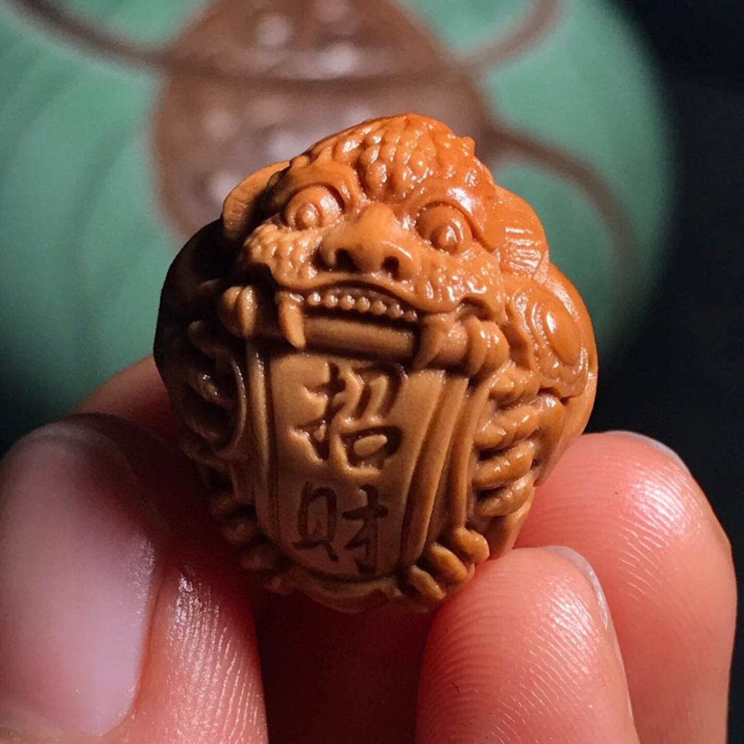 【吞金兽】尺寸：2.0x2.0-2.1cm区间，做工立体，动态鲜活，事事如意