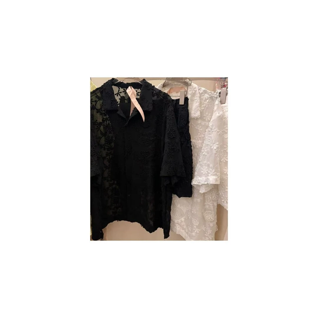 WENEN JI｜立体提花衬衣短裤套装