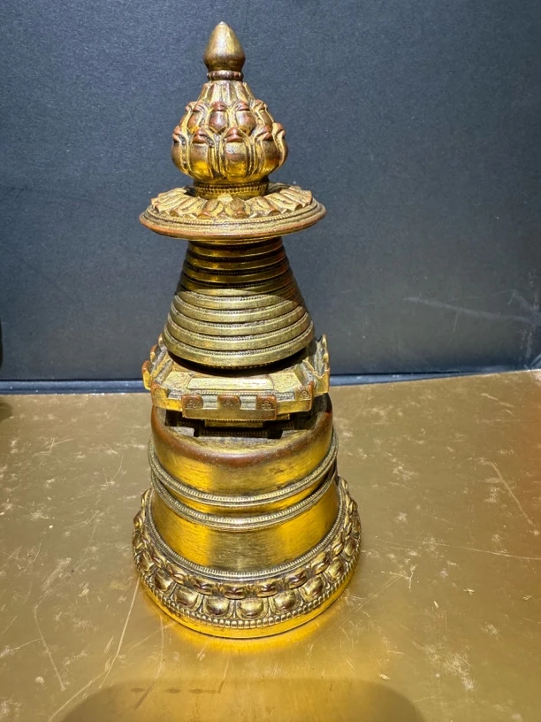 品相精美鎏金嘎当塔