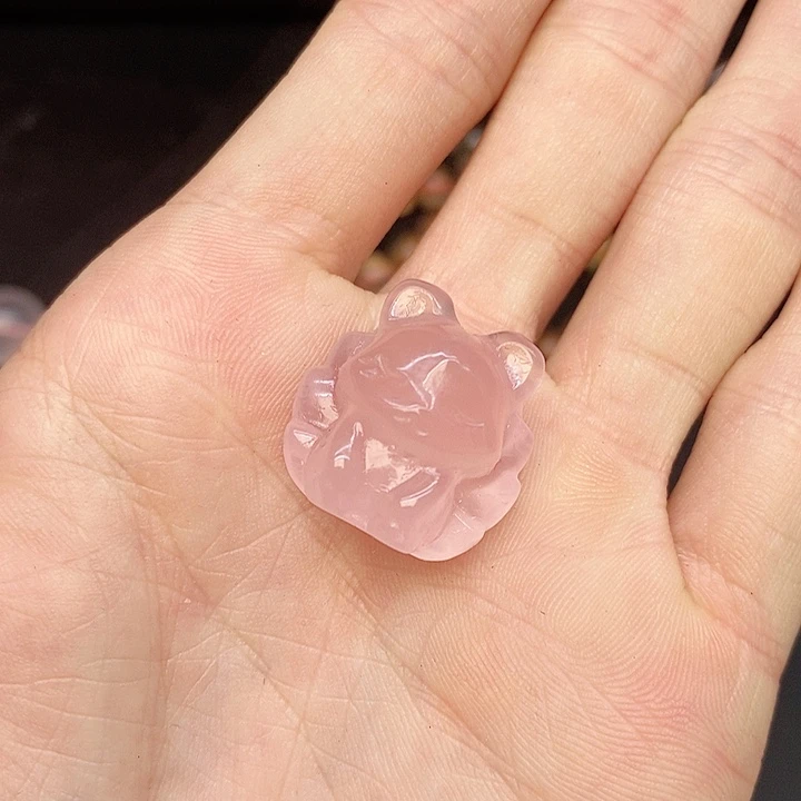 水晶手链未镶嵌31粉水晶狐狸