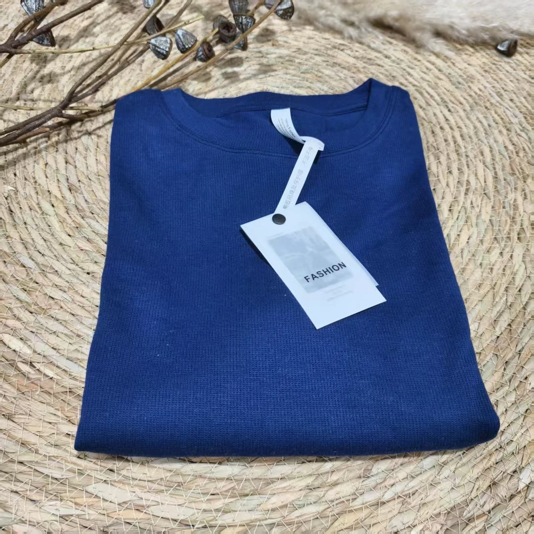 【华夫格打底衫】汉麻针织华夫格纯色打底衫外穿内搭简约高级