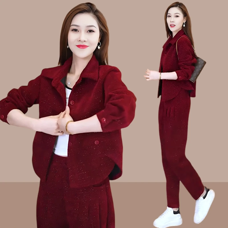 休闲时尚套装女士2025春秋季新款运动服小个子两件套洋气减龄时髦