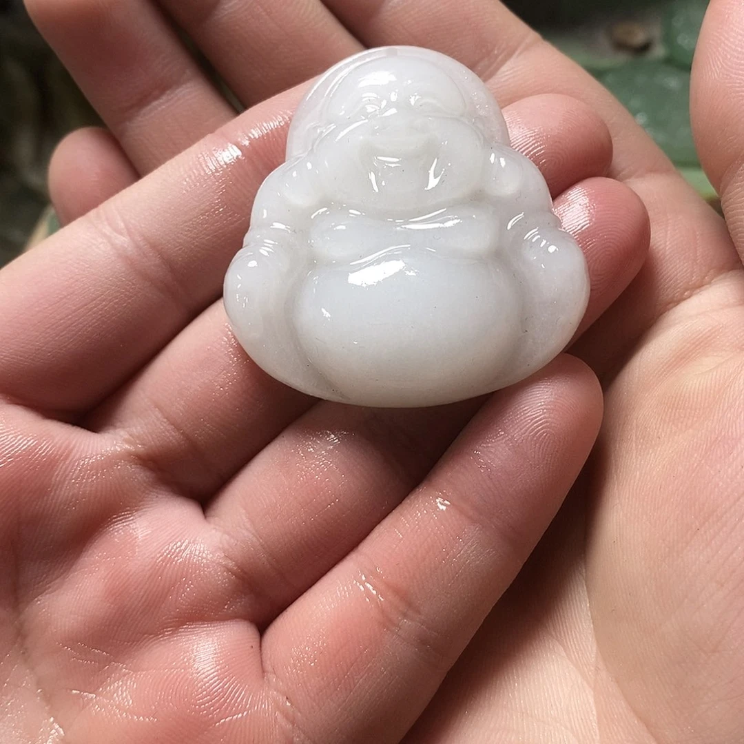 石英质玉挂件未镶嵌花*白佛公