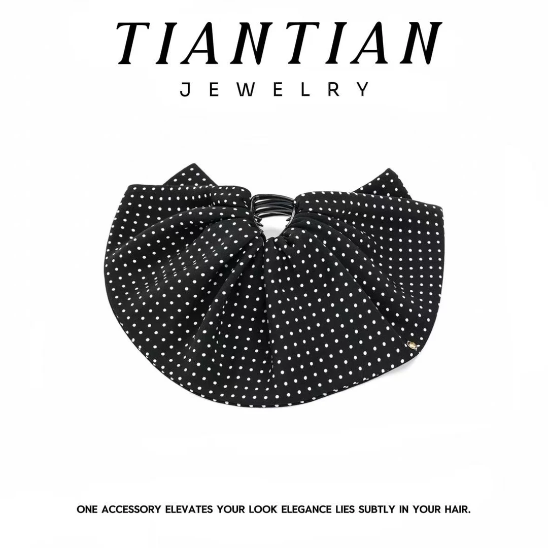 【SONGYI】法式洛丽塔风日韩抓夹少女风发夹头饰黑色欧若精灵风