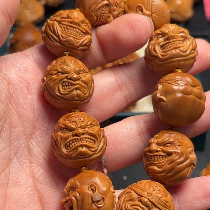 橄榄核手串/手链彩****豆