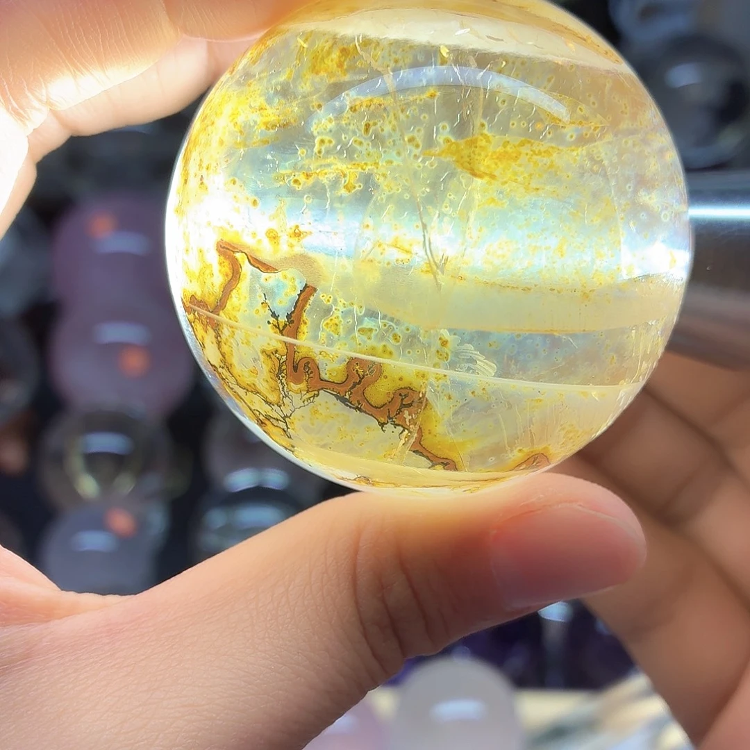 未镶嵌水晶珠宝半成品黄椒花发财树55