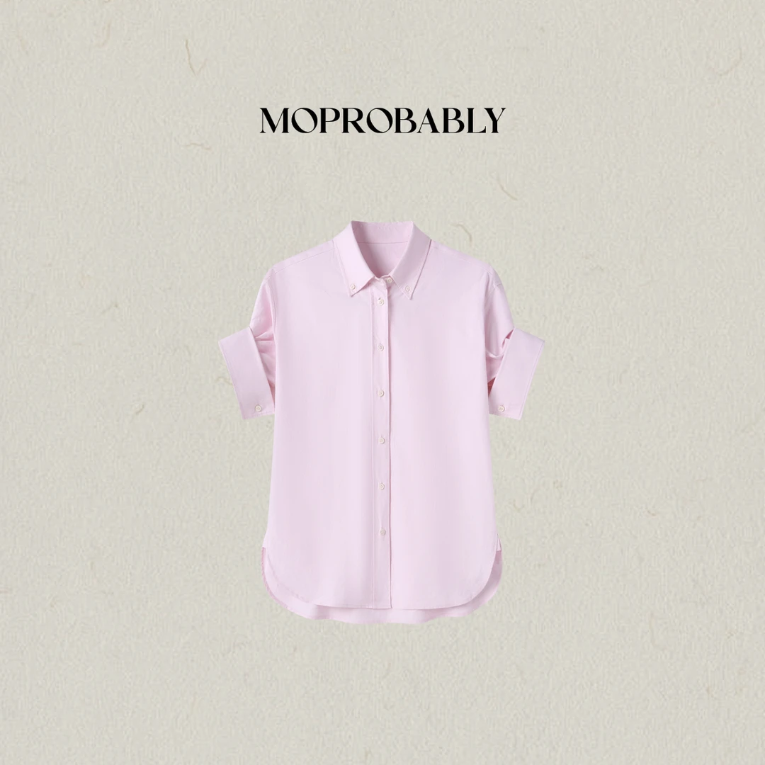 Moprobably李予诺「都市衬衫」“100%棉”简约极简高级感衬衫L5255062