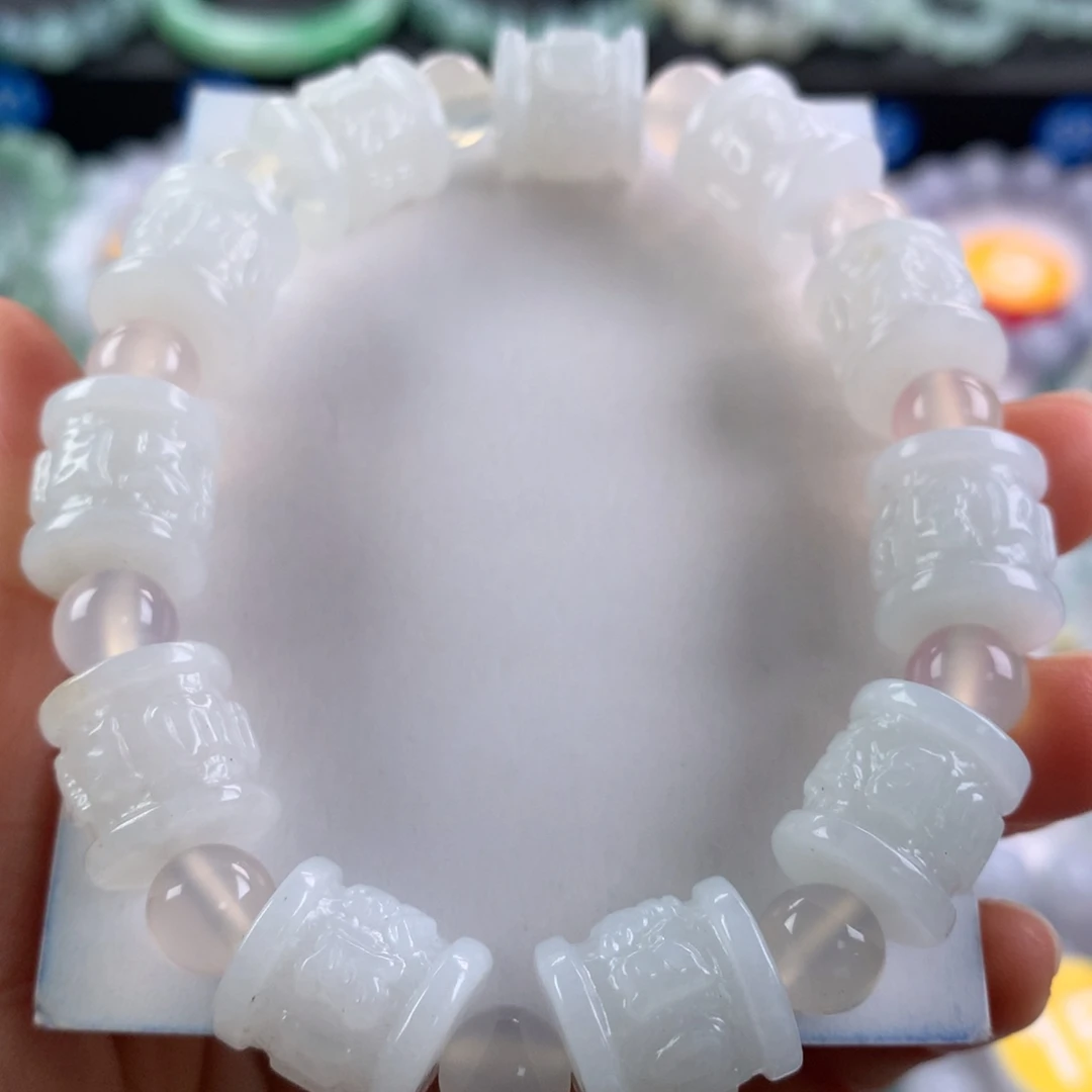 翡翠未镶嵌手链卡12-13