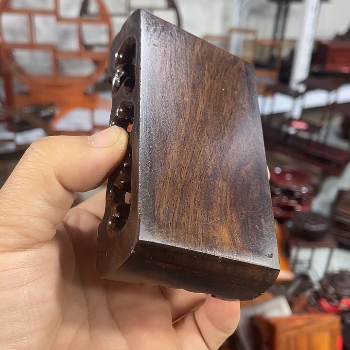 香榧木红木底座工艺品11公分