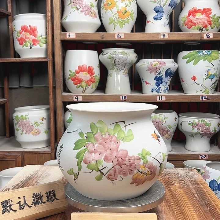 摆件钱袋子紫藤新款陶瓷