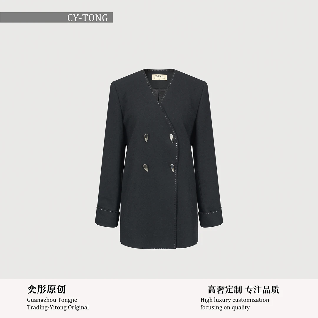 【彤姐原创】冬季设计师款气质职业修身女款西装外套TWWT4156