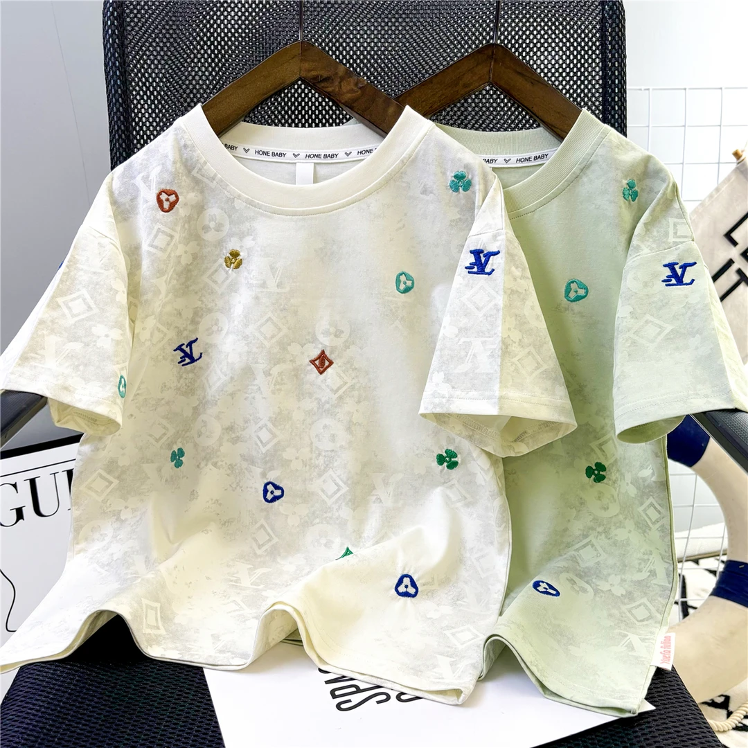 男童夏款T恤2025款夏季短袖ol宝宝夏装中大童圆领韩版