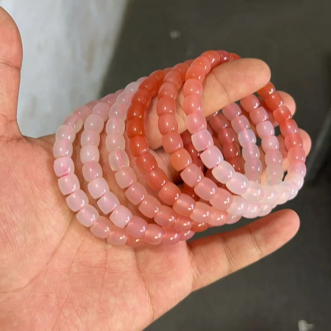 盐源玛瑙渐变直切手串卡8左右多样性拍一发一