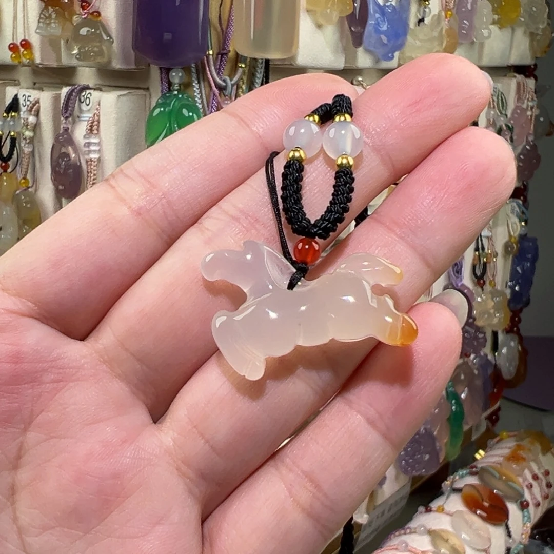 玛瑙/玉髓未镶嵌吊坠(赠链)