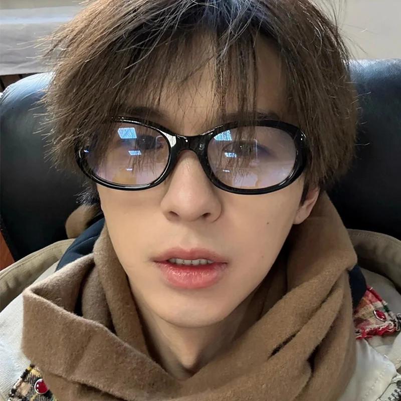 何浩楠同款黑框眼镜男近视度数可配凹造型素颜神器种田吧十个勤天