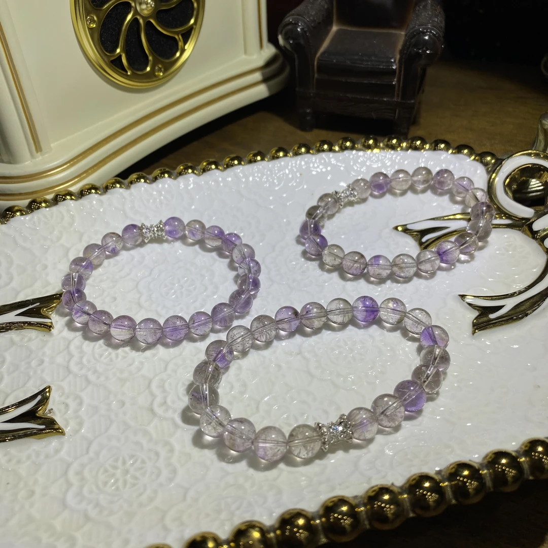 V610-天然玻利维亚紫水晶手串单圈设计款--多样性发其一