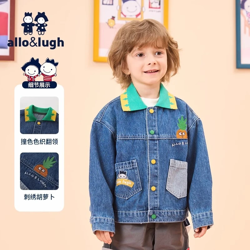 【趣味农场】阿路和如新款秋冬吐司牛仔外套男童女童休闲时尚
