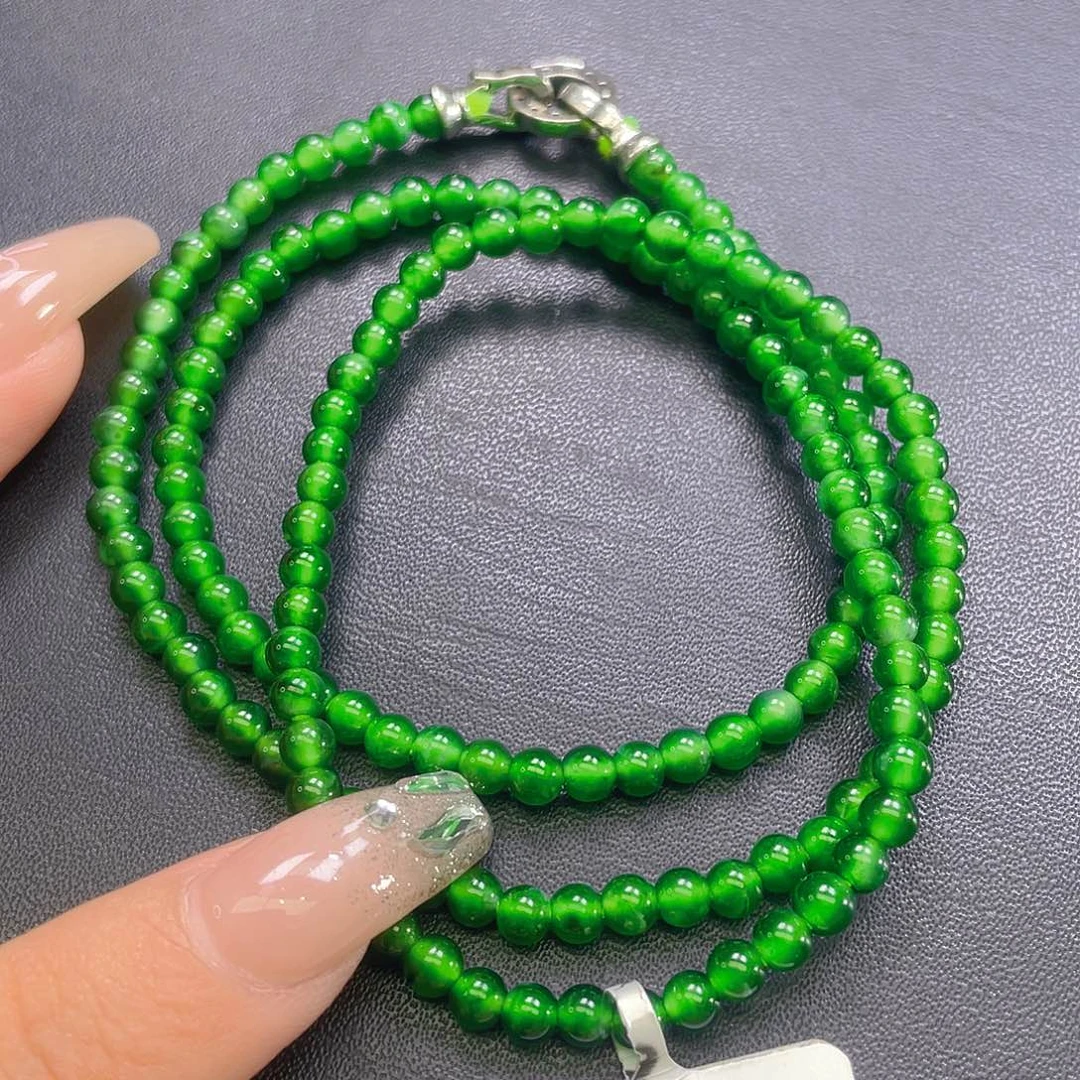 翡翠未镶嵌颈饰天然A货翡翠卡4