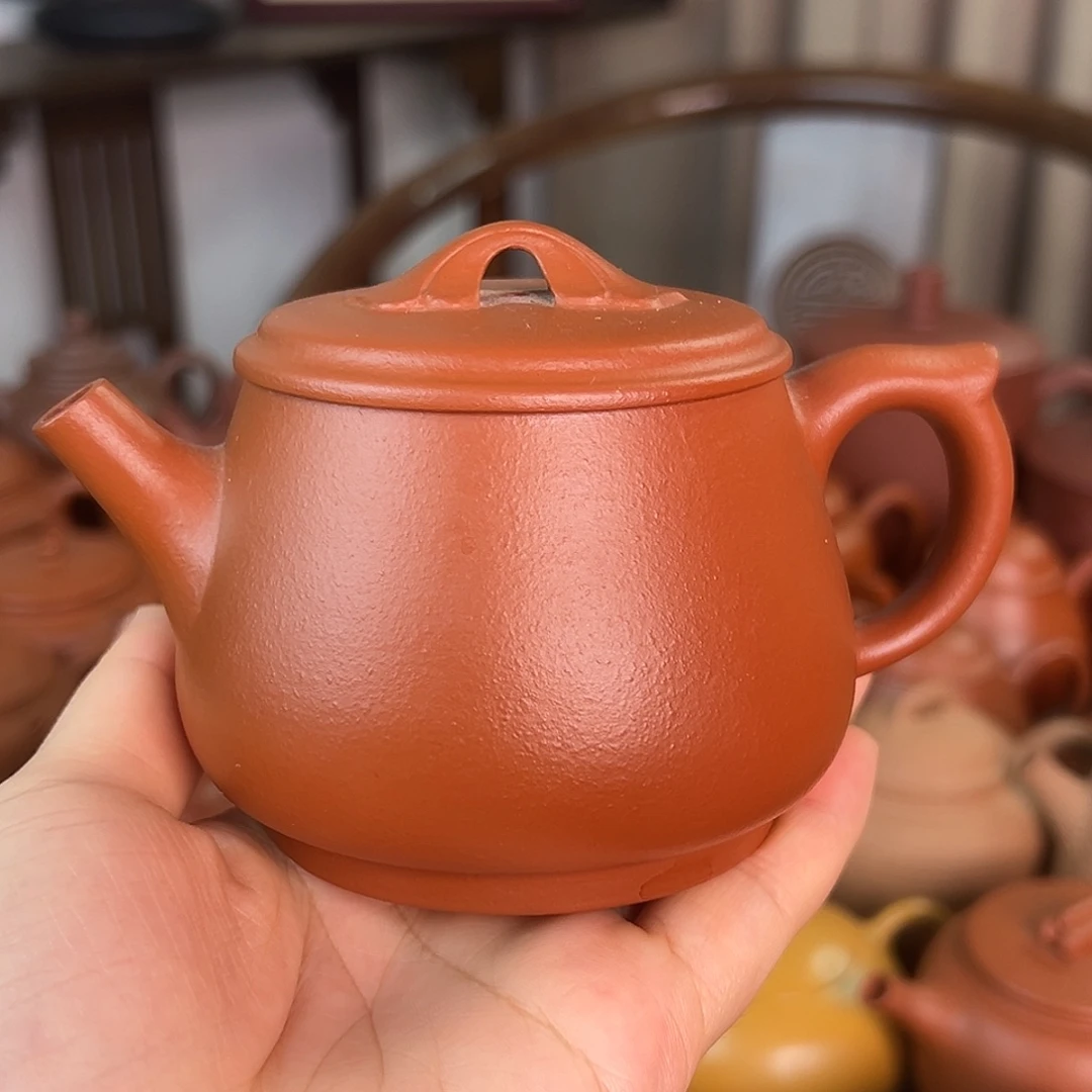 茶壶紫砂精品原矿小红泥高石瓢210cc