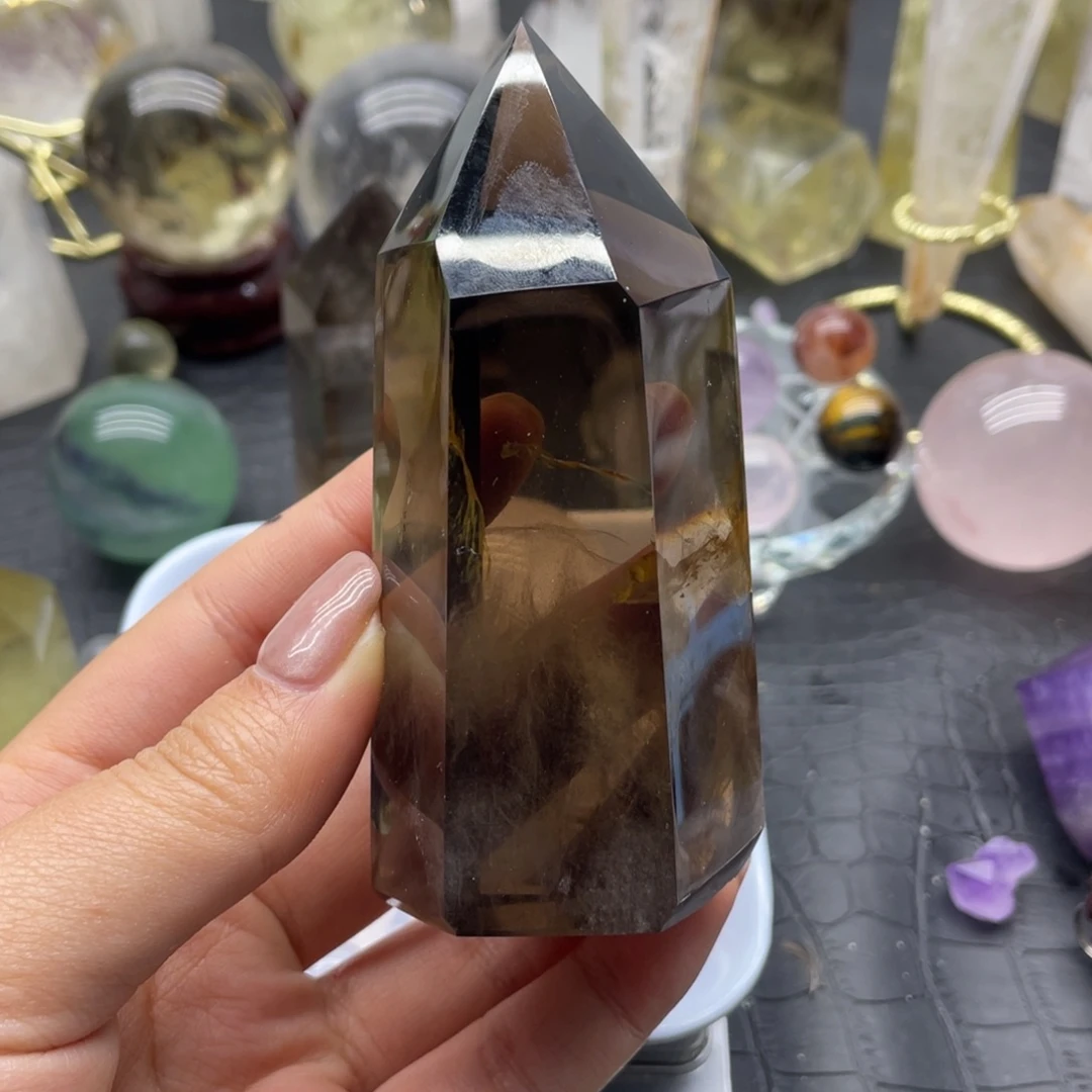 水晶23未镶嵌娜****茶水晶柱