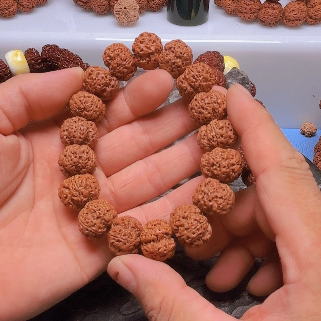 明***天金刚菩提手串V305/21mm 经典五星蜂王