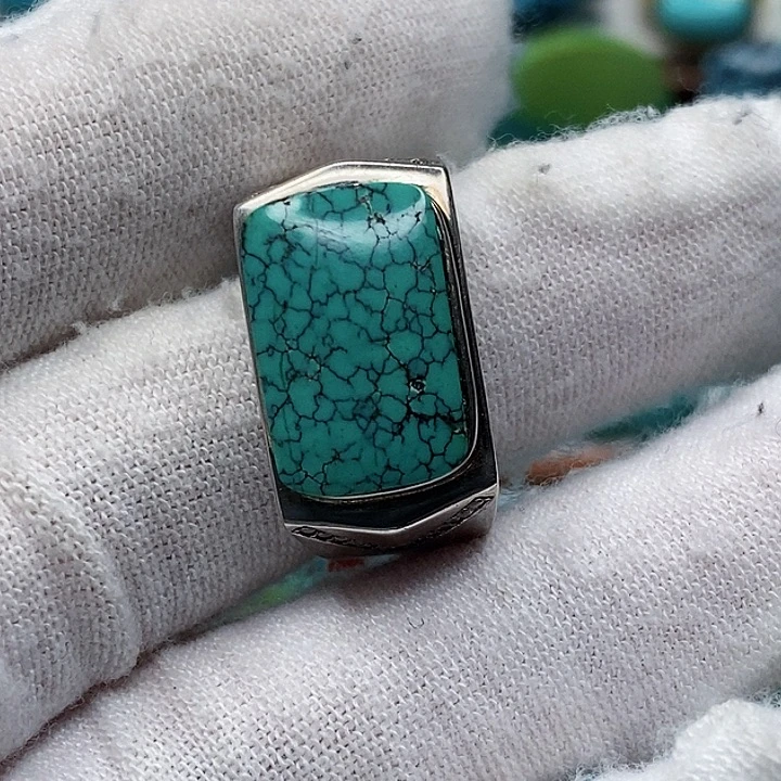 绿松石银S925镶嵌珠宝奇石