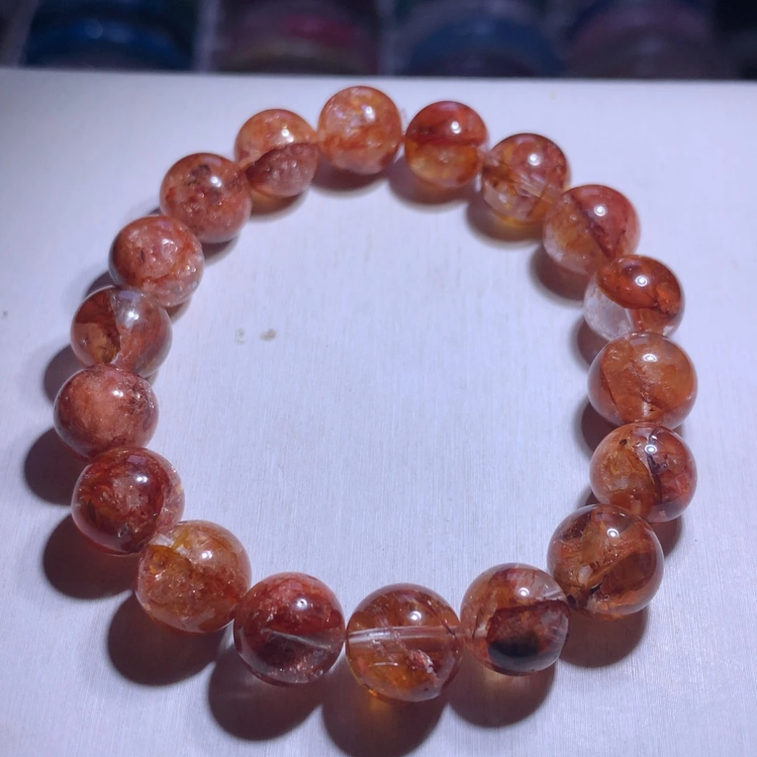 水晶手串银S925镶嵌胶花11.4m