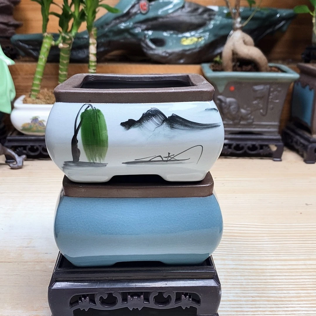 紫砂花盆陶瓷艺术作品欣赏