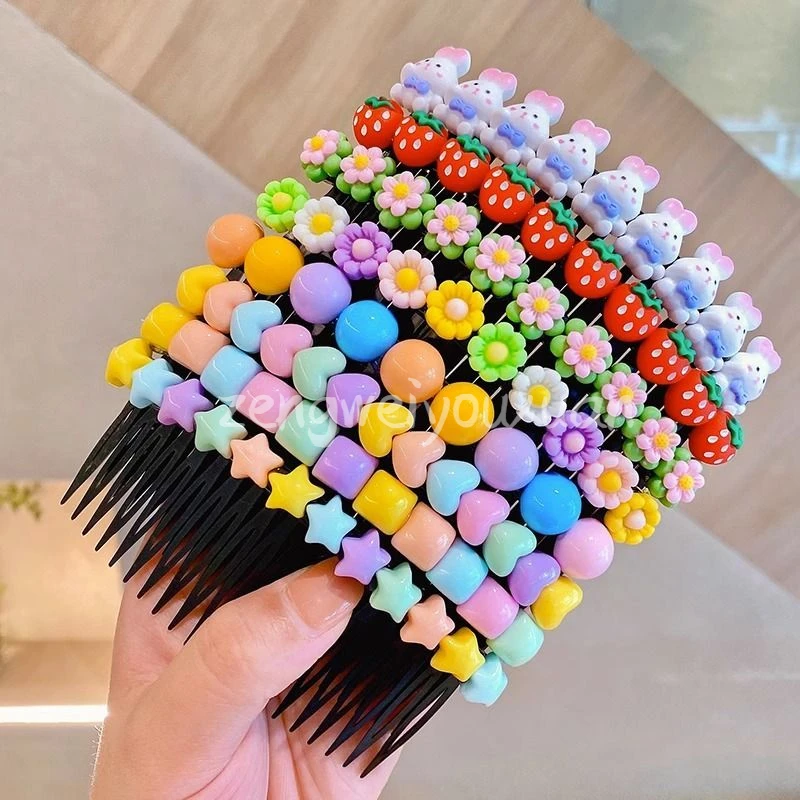 可爱网红爆款树脂发梳女童高颅顶神器通用头饰小女孩碎发整理发饰