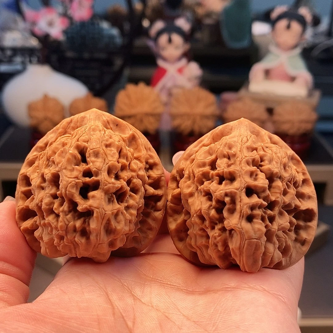 文玩核桃把件46官帽，漏