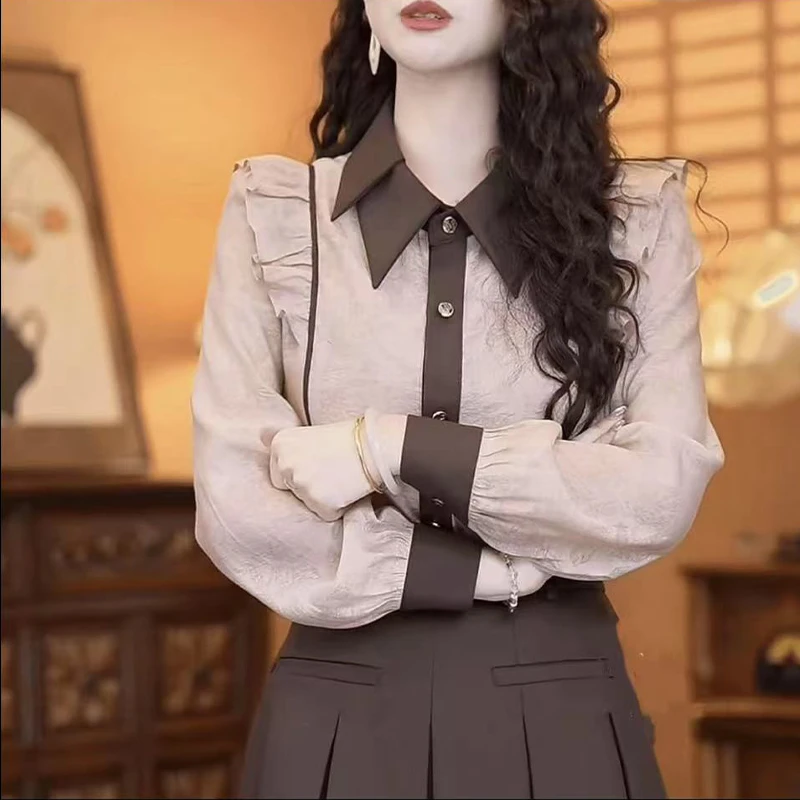 衬衫2025春夏新款女装时尚洋气减龄衬衣气质百搭遮肚显瘦上衣小衫