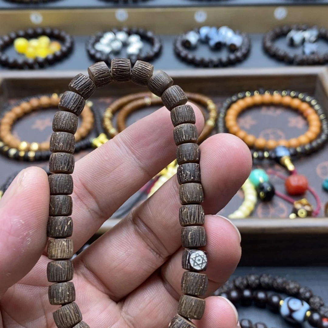 椰蒂手串原生态原皮直切7❌6银标款