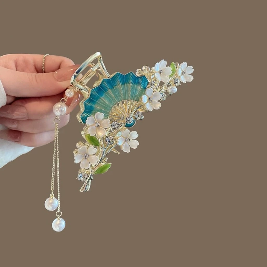 2025新款国风发饰抓夹气质女后脑勺盘头发夹子超仙鲨鱼夹汉服配饰