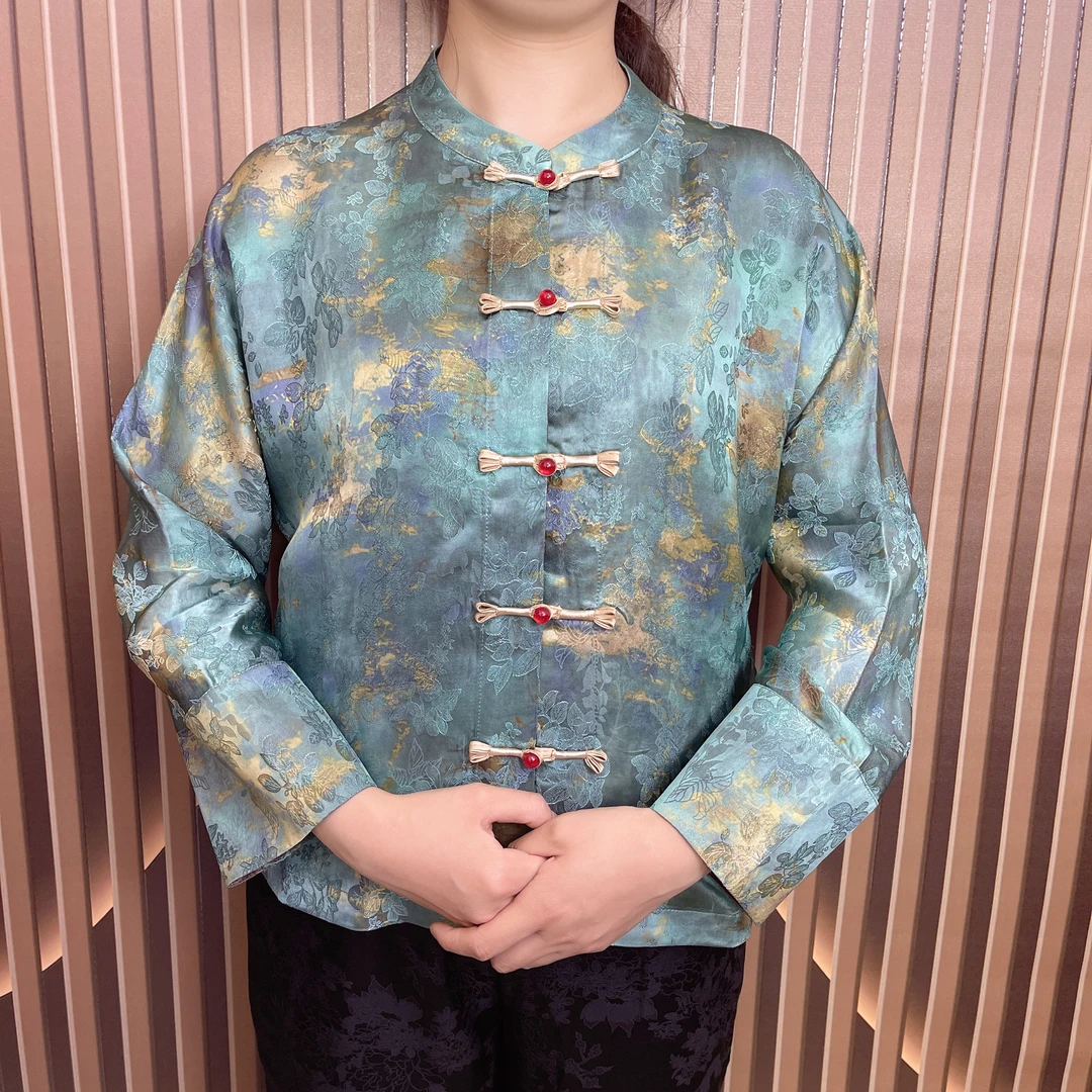 100【阿杰专属】新款高定重磅减龄提花外套双面长袖气质夏季