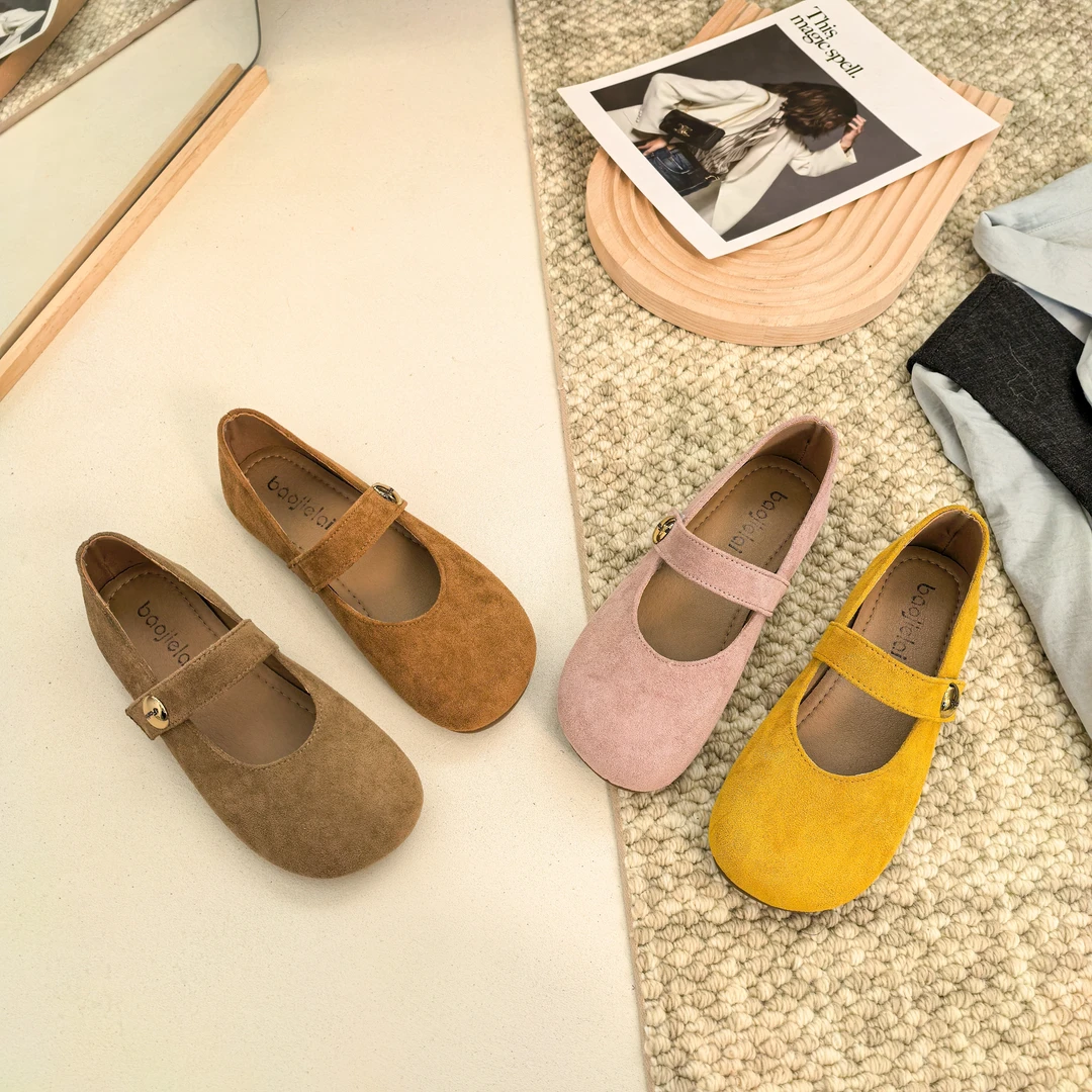 【BY】法式复古玛丽珍鞋春夏新款软底鞋韩版浅口单鞋女平底奶奶鞋