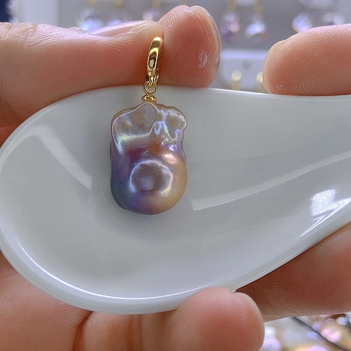 颈饰银S925镶嵌淡水珍珠55