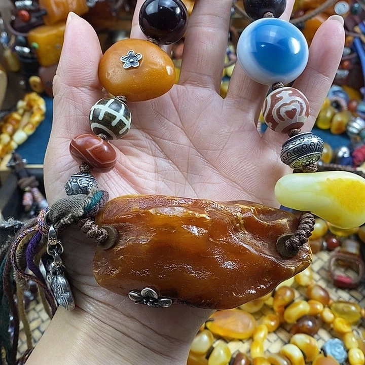 蜜蜡未镶嵌项链项链