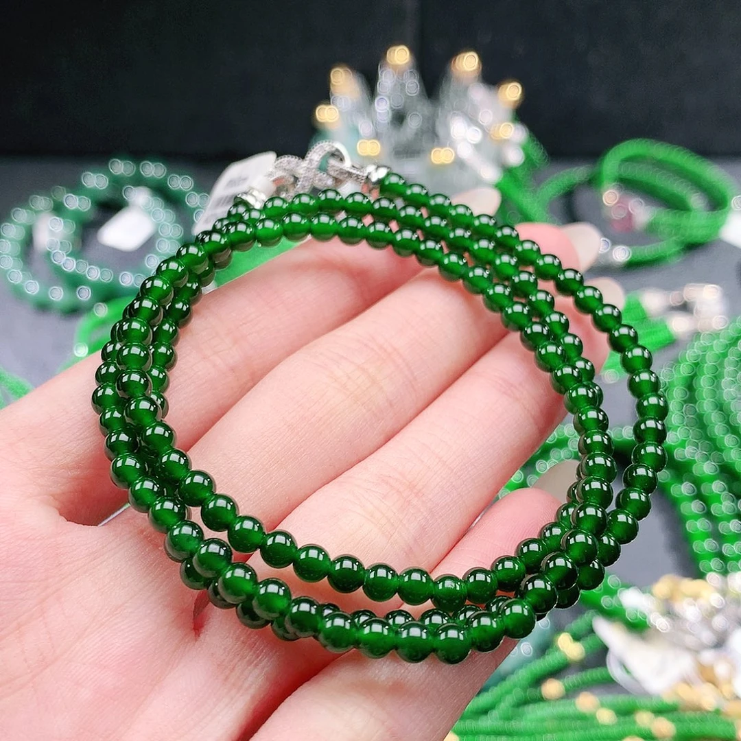 翡翠未镶嵌手链项链4.0