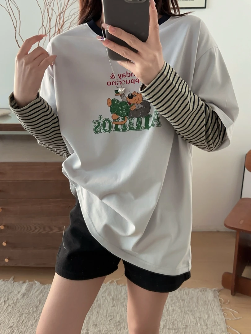 【T恤合集】2025春款正肩长袖t恤女内搭打底衫上衣合集