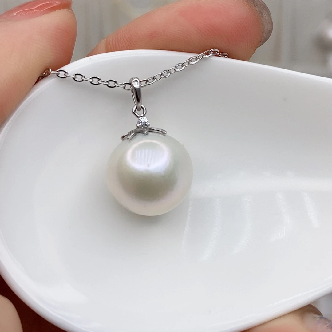 淡水珍珠颈饰银S925镶嵌