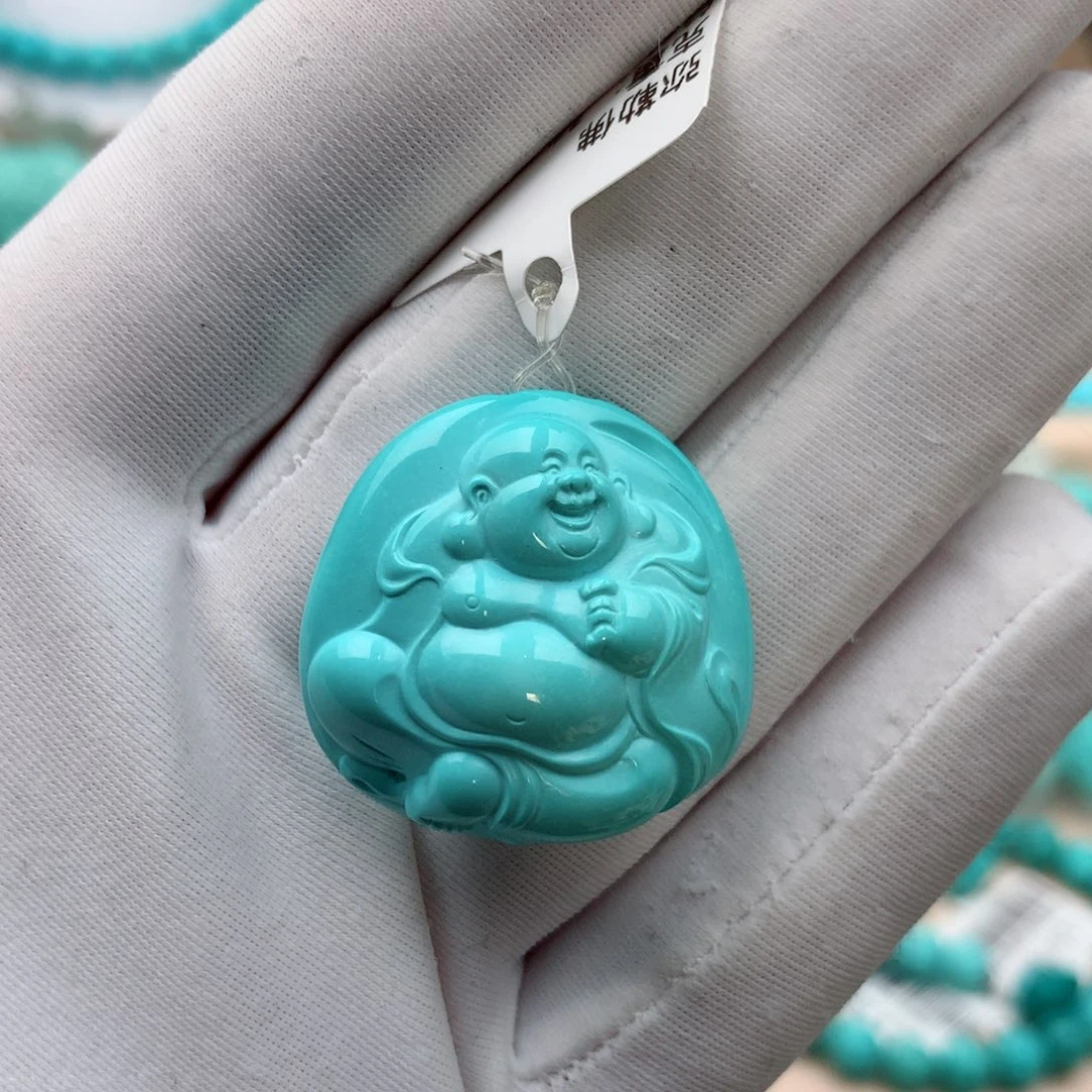 绿松石珠宝奇石未镶嵌重：12.8克