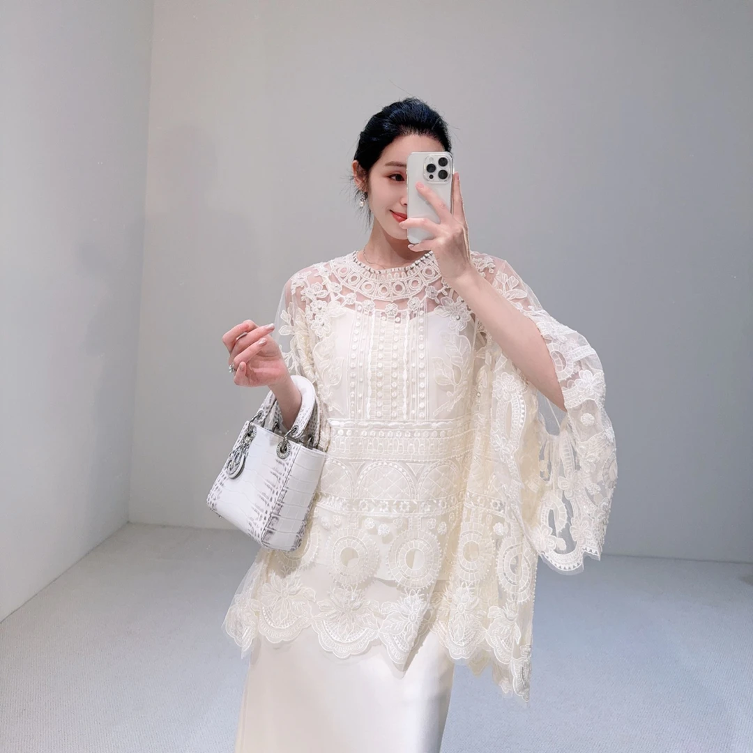 嫚渡现货镇柜 艺术珍藏 重工刺绣手工钉珠透明钉珠月光女神上衣